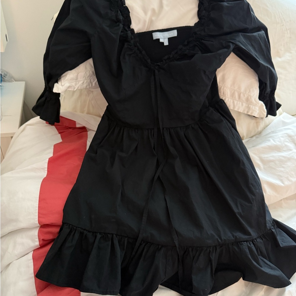 Hill House Black Ruffled Dress